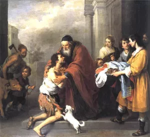 Return of the Prodigal Son by Bartolome Esteban Murillo - Oil Painting Reproduction