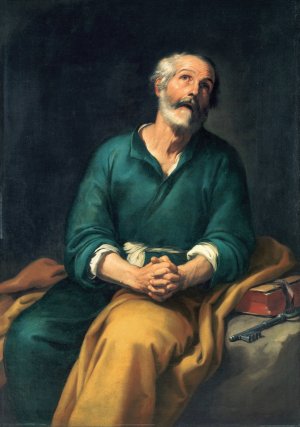 Saint Peter in Tears by Bartolome Esteban Murillo Oil Painting