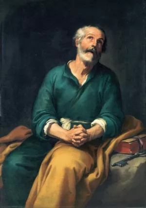 Saint Peter in Tears by Bartolome Esteban Murillo Oil Painting