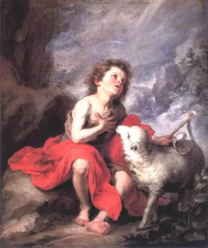 St John the Baptist as a Boy by Bartolome Esteban Murillo Oil Painting