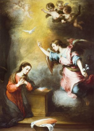 The Annunciation by Bartolome Esteban Murillo Oil Painting