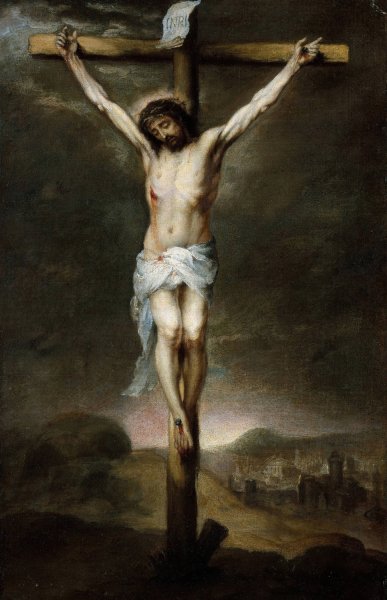The Crucifixion  by Bartolome Esteban Murillo - Hand-Painted Oil Painting Reproduction