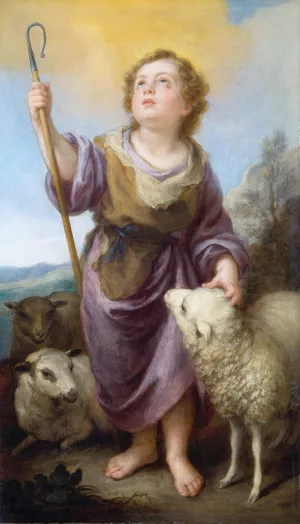 The Good Shepherd by Bartolome Esteban Murillo Oil Painting