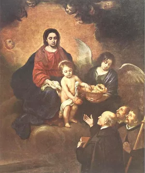 The Infant Jesus Distributing Bread to Pilgrims by Bartolome Esteban Murillo - Oil Painting Reproduction