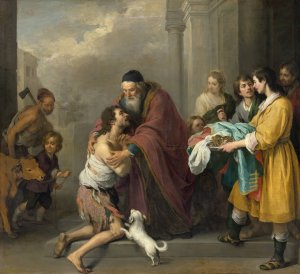 The Return of the Prodigal Son by Bartolome Esteban Murillo Oil Painting