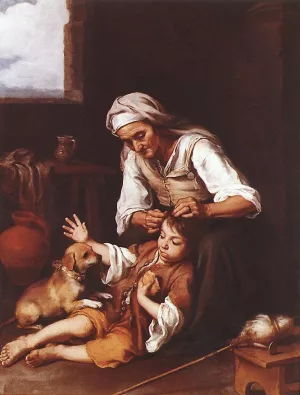 The Toilette painting by Bartolome Esteban Murillo