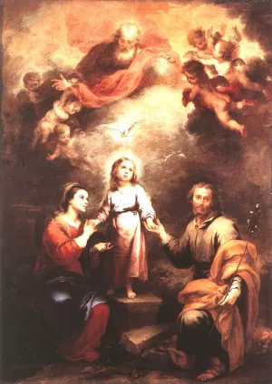 The Two Trinities painting by Bartolome Esteban Murillo