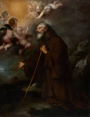 The Vision of Saint Francis of Paola by Bartolome Esteban Murillo Oil Painting