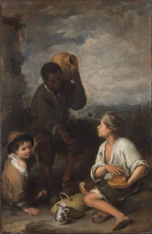 Three Boys by Bartolome Esteban Murillo Oil Painting