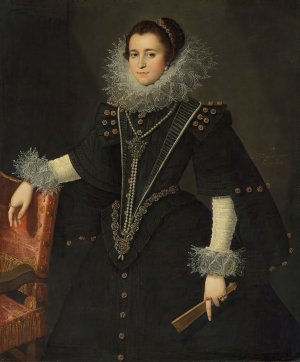 Portrait of a lady by Bartolome Gonzalez y Serrano Oil Painting