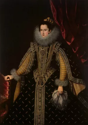 Portrait of Margarita Aldobrandini, Duchess of Parma by Bartolome Gonzalez y Serrano Oil Painting