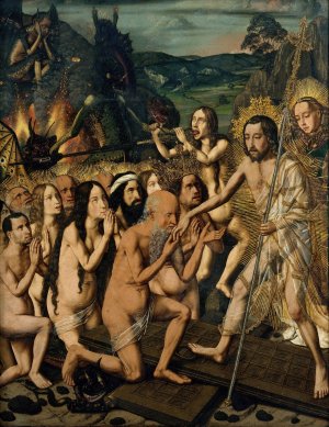 Descent of Christ into Limbo by Bartolome Bermejo Oil Painting