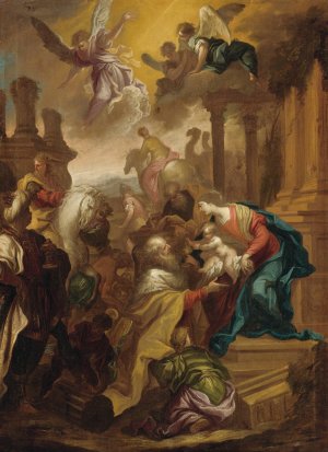 Adoration Of The Magi by Bartolomeo Biscaino Oil Painting