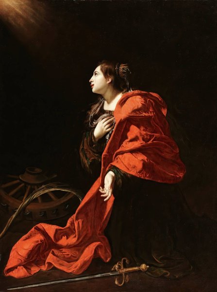 Main Product Photo of Saint Catherine Painting by Bartolomeo Cavarozzi