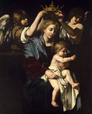 Virgin and Child with Angels by Bartolomeo Cavarozzi Oil Painting