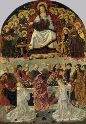 The Lady of the Assumption Gives St Thomas Her Belt by Bartolomeo Della Gatta - Oil Painting Reproduction