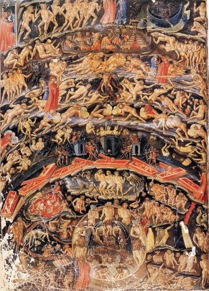 Main Product Photo of Inferno, from the Divine Comedy by Dante Folio 1 Painting by Bartolomeo Di Fruosino