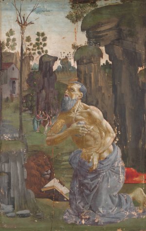 Penance of Saint Jerome by Bartolomeo Di Giovanni Oil Painting