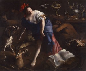 The Sorceress by Bartolomeo Guidobono Oil Painting