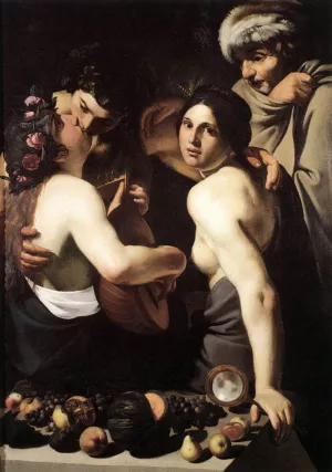 Allegory of the Four Seasons by Bartolomeo Manfredi - Oil Painting Reproduction