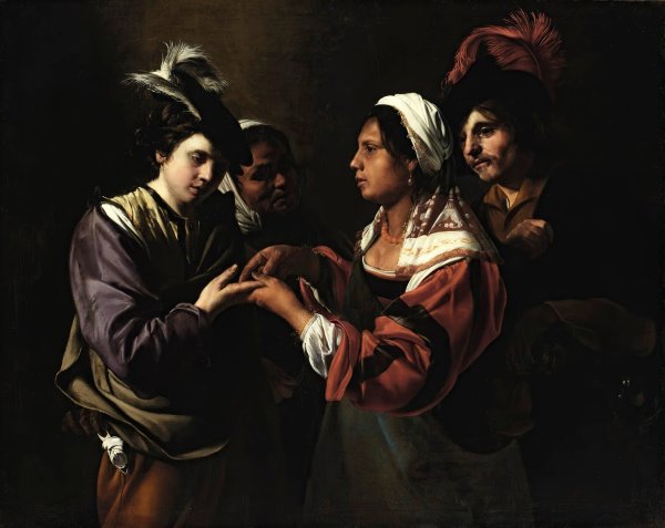 Main Product Photo of The Fortune Teller  Painting by Bartolomeo Manfredi