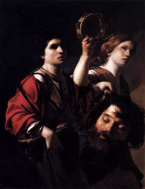 The Triumph of David by Bartolomeo Manfredi Oil Painting