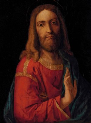 Christ Blessing by Bartolomeo Montagna Oil Painting