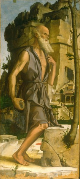 Saint Jerome  by Bartolomeo Montagna - Hand-Painted Oil Painting Reproduction