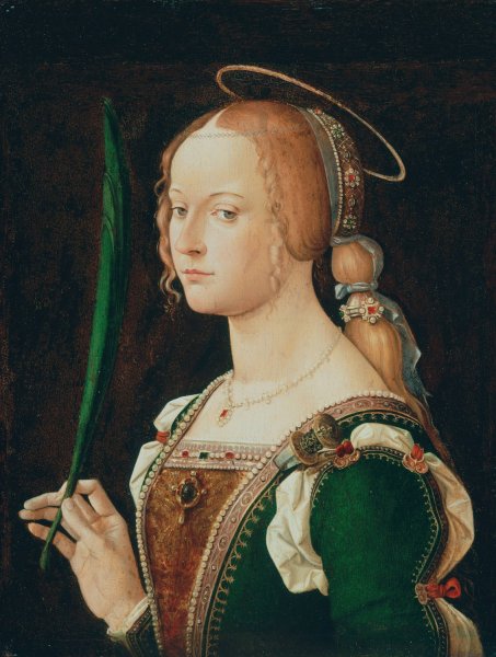 Saint Justina of Padua  by Bartolomeo Montagna - Hand-Painted Oil Painting Reproduction