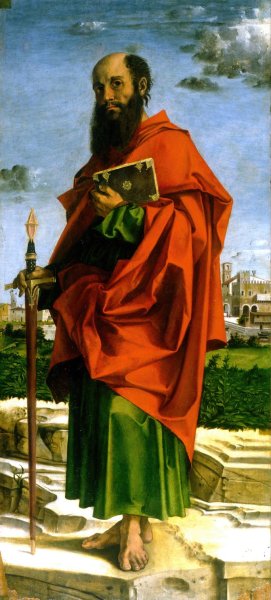 Saint Paul  by Bartolomeo Montagna - Hand-Painted Oil Painting Reproduction