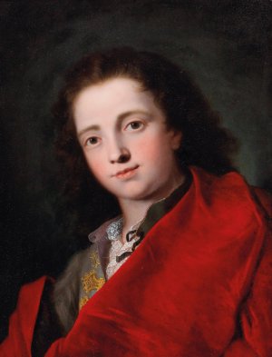 Portrait Of A Gentleman, Bust-Length, In A Grey Doublet And Red Cloak by Bartolomeo Nazari Oil Painting