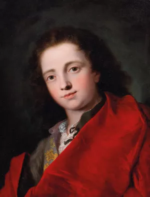 Portrait Of A Gentleman, Bust-Length, In A Grey Doublet And Red Cloak Oil painting by Bartolomeo Nazari
