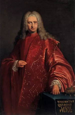 Portrait of Doge Vincenzo Querini by Bartolomeo Nazari Oil Painting