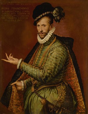 Portrait Of Giulio Franchini by Bartolomeo Passarotti Oil Painting
