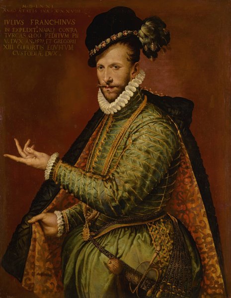 Portrait Of Giulio Franchini by Bartolomeo Passarotti - Hand-Painted Oil Painting Reproduction