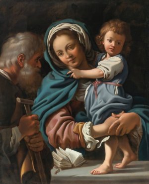 Holy Family by Bartolomeo Schedoni Oil Painting