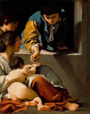 Study for the 'The Charity of St. Elizabeth' by Bartolomeo Schedoni Oil Painting