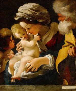 The Holy Family with Saint John the Baptist by Bartolomeo Schedoni Oil Painting