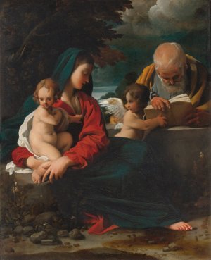 The Rest On The Flight Into Egypt by Bartolomeo Schedoni Oil Painting