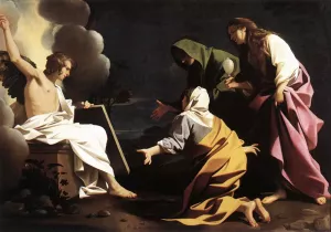 The Two Marys at the Tomb Oil painting by Bartolomeo Schedoni