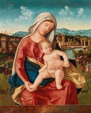 Madonna and Child by Bartolomeo Veneto Oil Painting