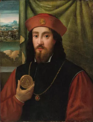 Portrait of A Man Holding A Medal by Bartolomeo Veneto Oil Painting