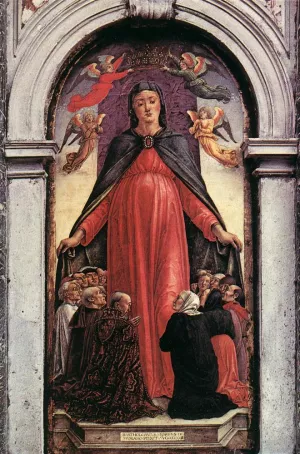 Madonna della Misericordia by Bartolomeo Vivarini - Oil Painting Reproduction