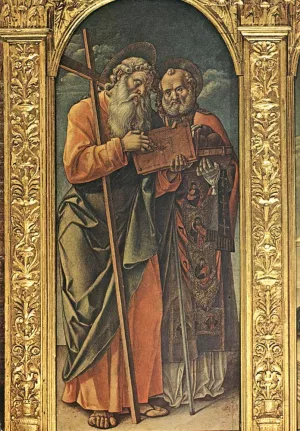 Sts Andrew and Nicholas of Bari by Bartolomeo Vivarini Oil Painting