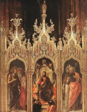 Triptych of St Mark by Bartolomeo Vivarini Oil Painting