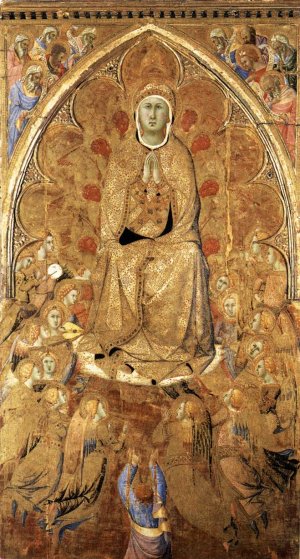 The Virgin of the Assumption with St Thomas Receiving the Girdle by Bartolommeo Bulgarini Oil Painting