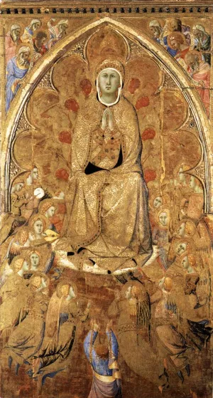 The Virgin of the Assumption with St Thomas Receiving the Girdle Oil painting by Bartolommeo Bulgarini
