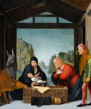 The Adoration of the Shepherds by Bartolommeo Suardi Oil Painting