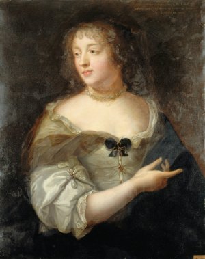 Portrait de Marie de Rabutin-Chantal, marquise de Sevigne by Basile Lemeunier Oil Painting