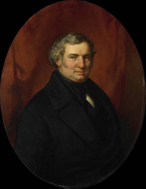Posthumous Portrait of Hendrik Andre Cornelis Tierens, City Functionary of Heusden by Bastiaan De Poorter Oil Painting